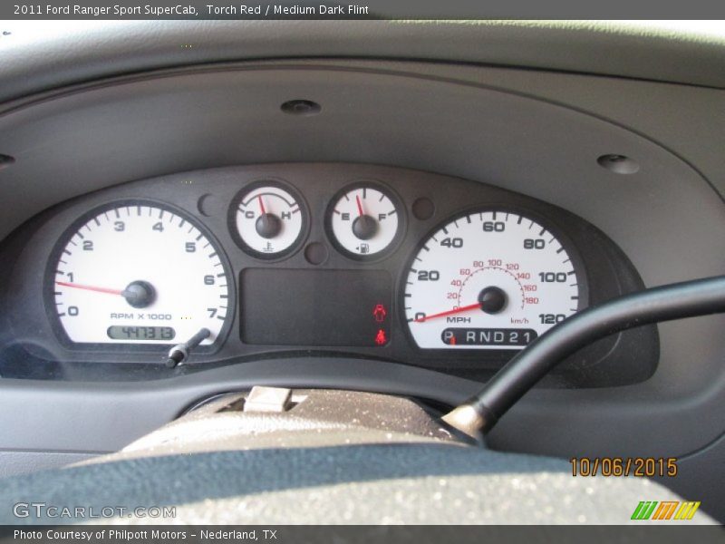 Torch Red / Medium Dark Flint 2011 Ford Ranger Sport SuperCab