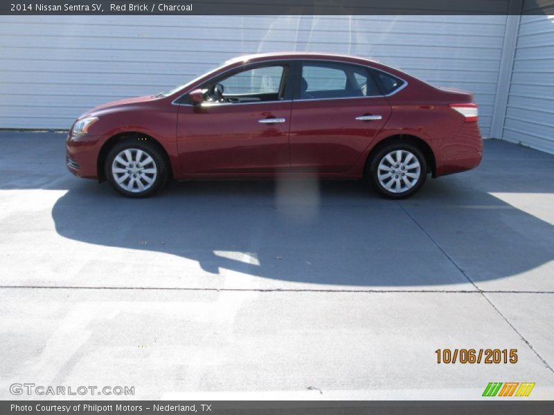 Red Brick / Charcoal 2014 Nissan Sentra SV