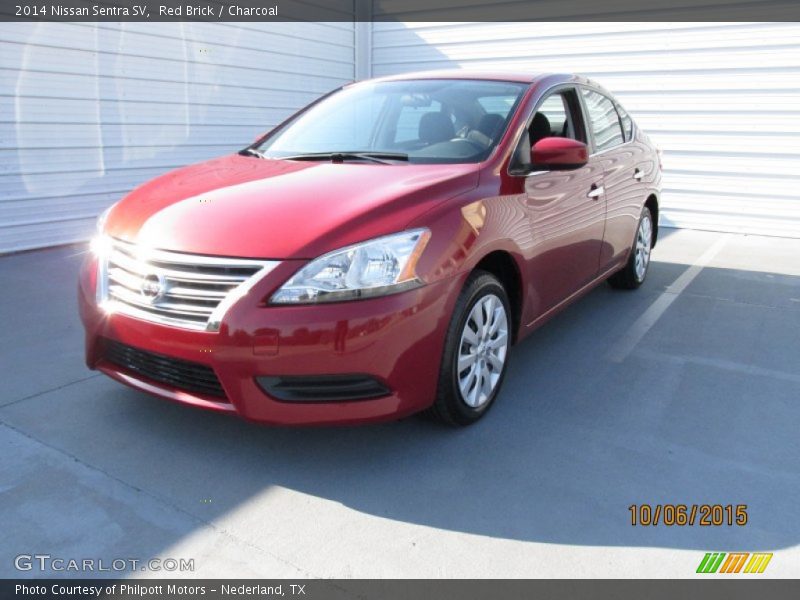 Red Brick / Charcoal 2014 Nissan Sentra SV