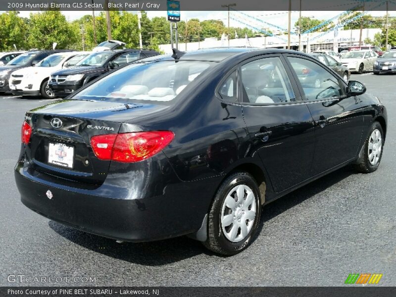 Black Pearl / Gray 2009 Hyundai Elantra GLS Sedan