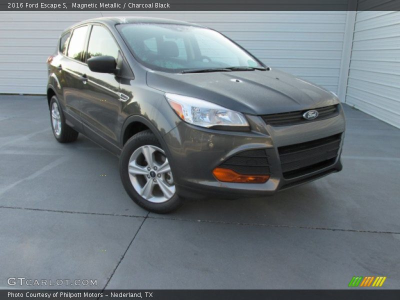 Magnetic Metallic / Charcoal Black 2016 Ford Escape S