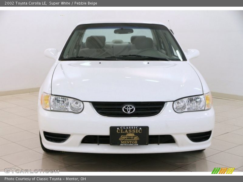 Super White / Pebble Beige 2002 Toyota Corolla LE