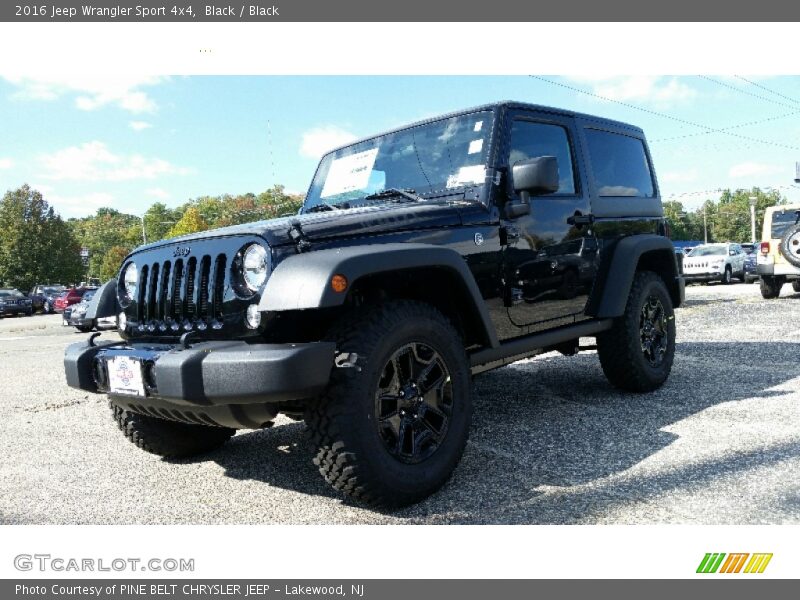 Black / Black 2016 Jeep Wrangler Sport 4x4