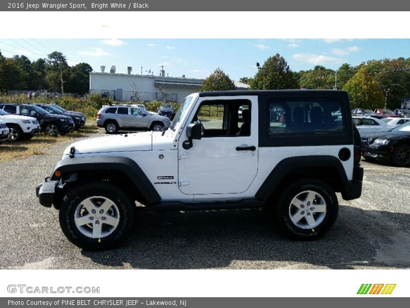 Bright White / Black 2016 Jeep Wrangler Sport
