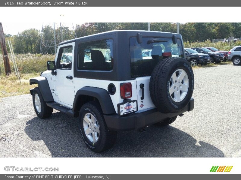 Bright White / Black 2016 Jeep Wrangler Sport