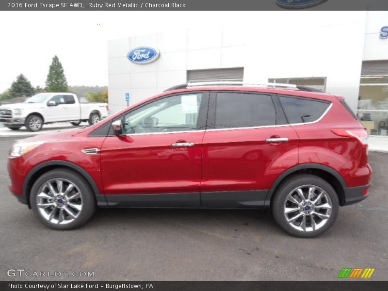 Ruby Red Metallic / Charcoal Black 2016 Ford Escape SE 4WD
