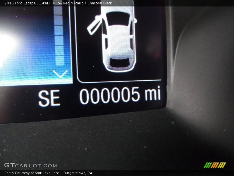 Ruby Red Metallic / Charcoal Black 2016 Ford Escape SE 4WD