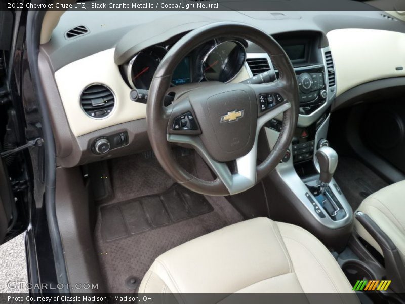 Black Granite Metallic / Cocoa/Light Neutral 2012 Chevrolet Cruze LTZ