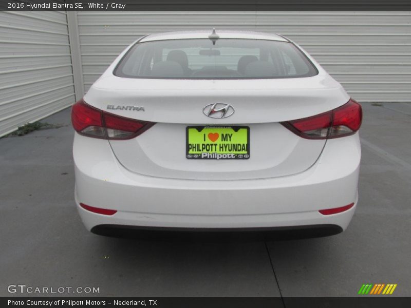 White / Gray 2016 Hyundai Elantra SE