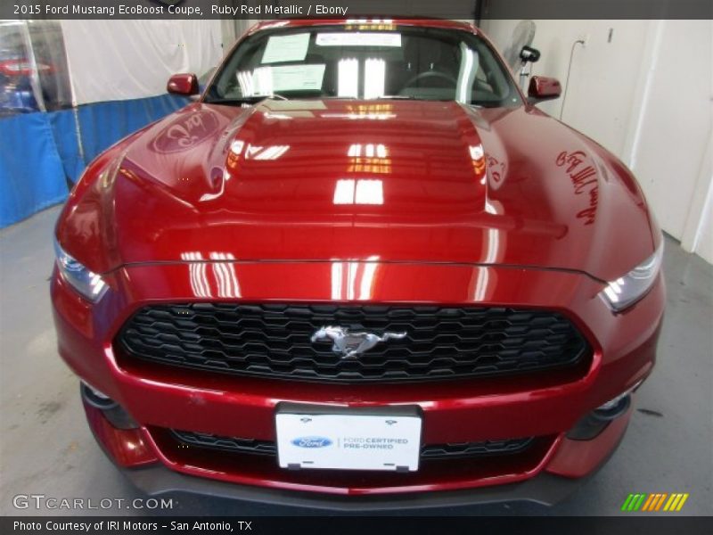 Ruby Red Metallic / Ebony 2015 Ford Mustang EcoBoost Coupe