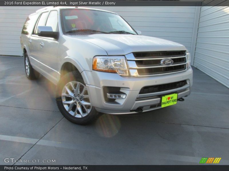 Ingot Silver Metallic / Ebony 2016 Ford Expedition EL Limited 4x4