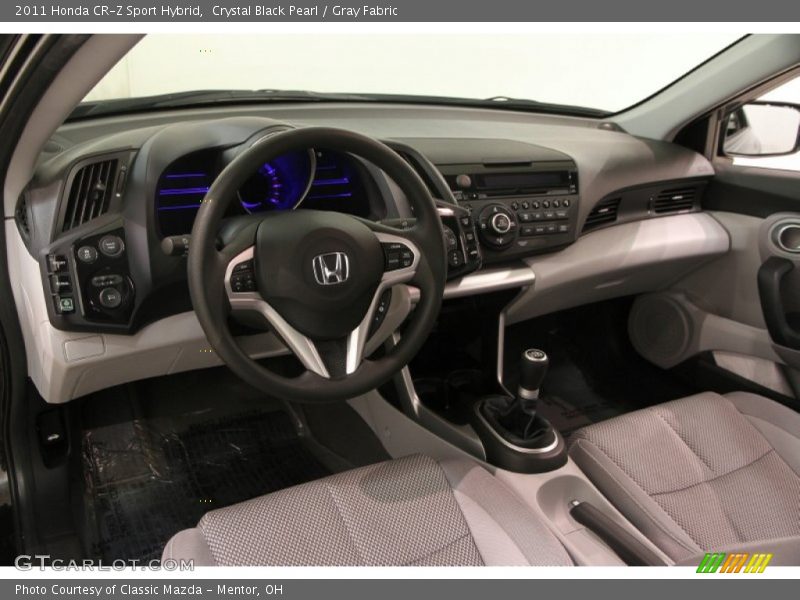 Crystal Black Pearl / Gray Fabric 2011 Honda CR-Z Sport Hybrid