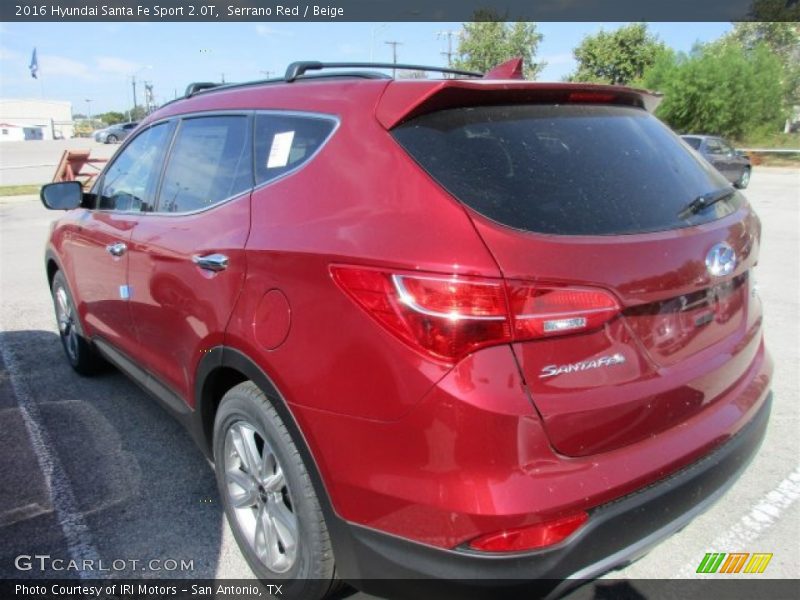 Serrano Red / Beige 2016 Hyundai Santa Fe Sport 2.0T