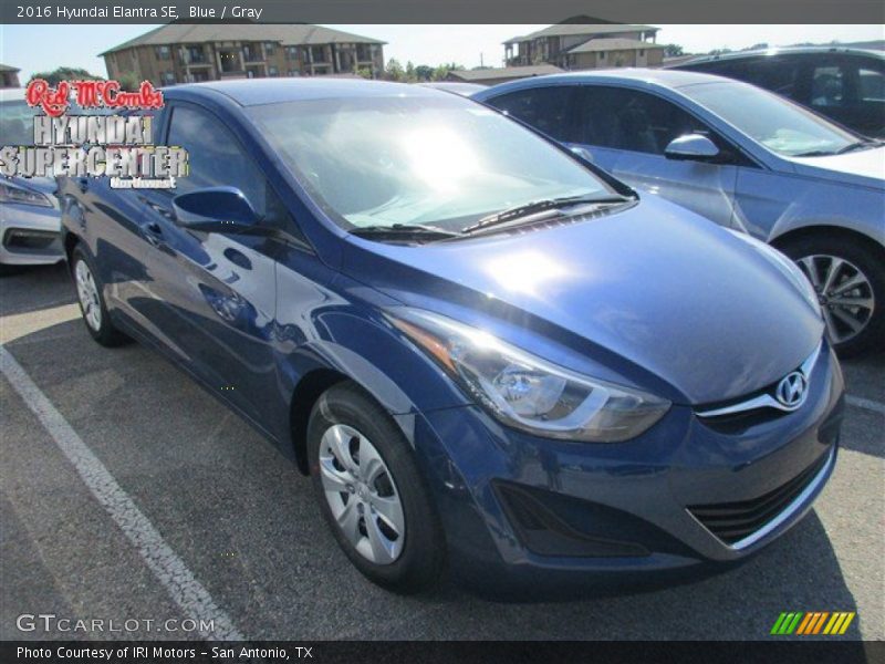 Blue / Gray 2016 Hyundai Elantra SE