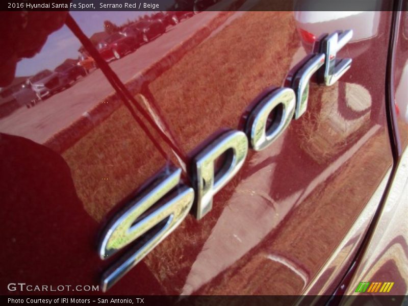 Serrano Red / Beige 2016 Hyundai Santa Fe Sport