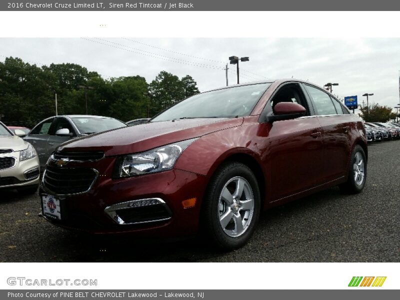 Siren Red Tintcoat / Jet Black 2016 Chevrolet Cruze Limited LT