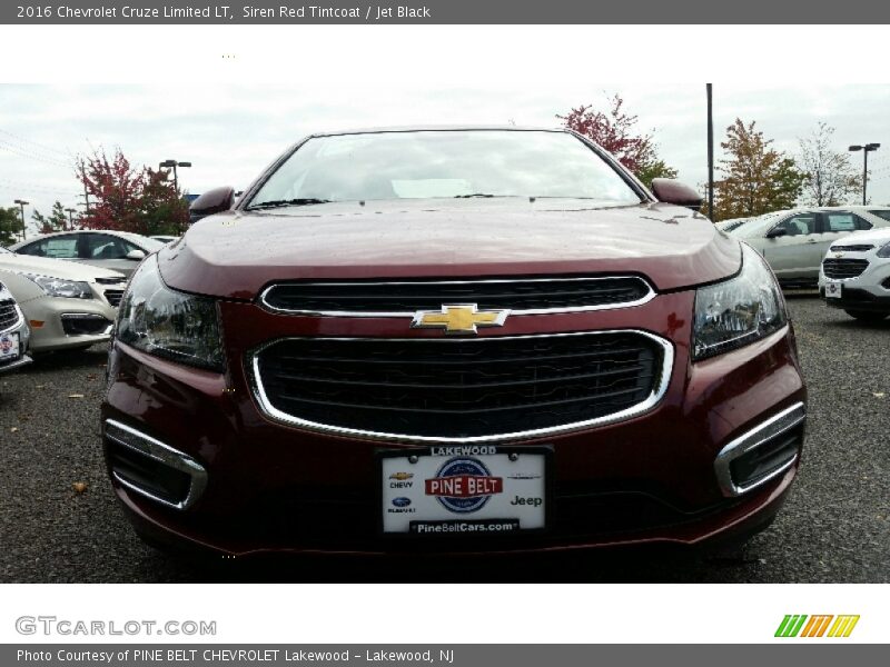 Siren Red Tintcoat / Jet Black 2016 Chevrolet Cruze Limited LT