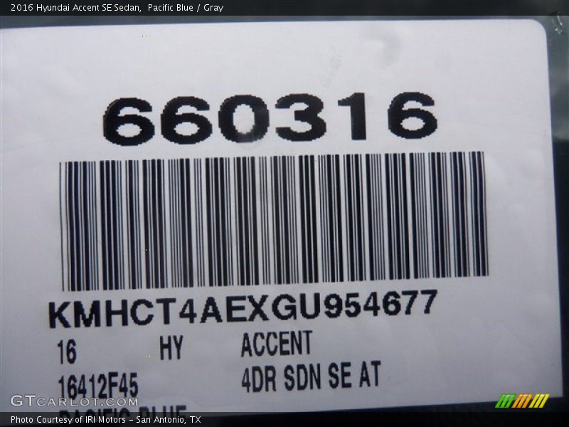 Pacific Blue / Gray 2016 Hyundai Accent SE Sedan