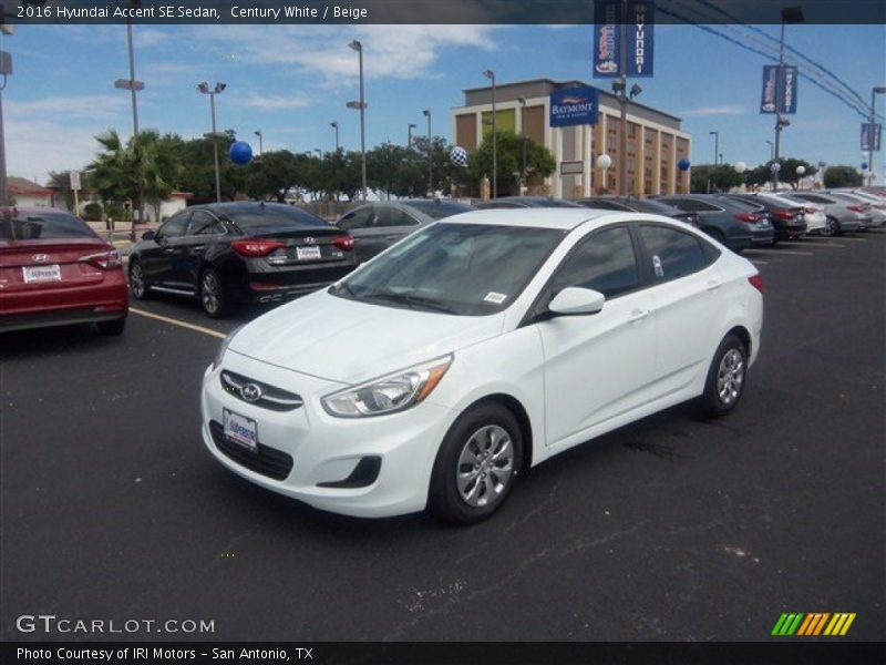 Century White / Beige 2016 Hyundai Accent SE Sedan