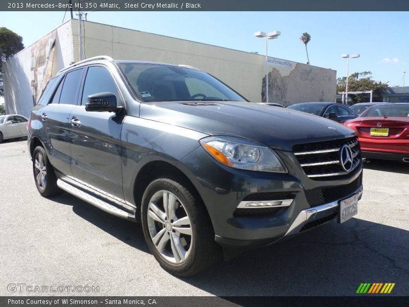 Steel Grey Metallic / Black 2013 Mercedes-Benz ML 350 4Matic