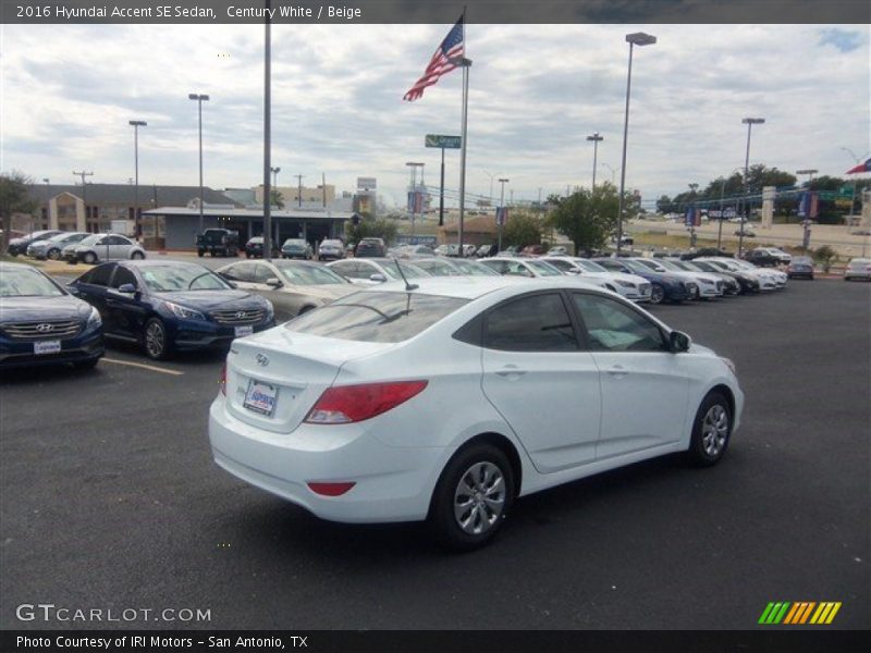 Century White / Beige 2016 Hyundai Accent SE Sedan