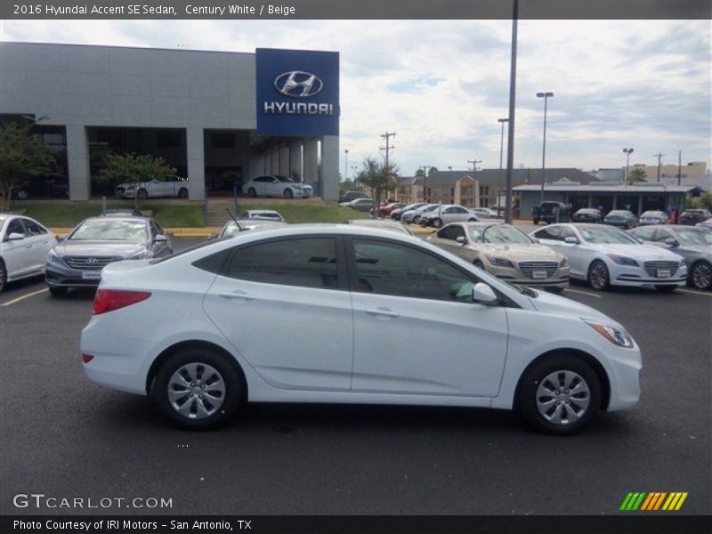 Century White / Beige 2016 Hyundai Accent SE Sedan