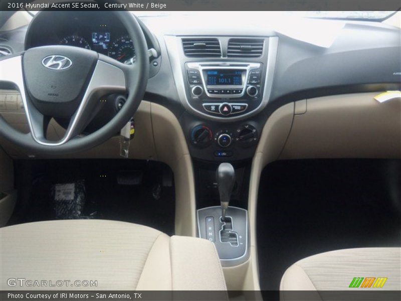 Century White / Beige 2016 Hyundai Accent SE Sedan