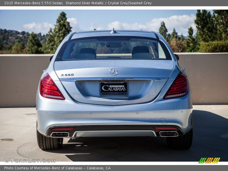 Diamond Silver Metallic / Crystal Grey/Seashell Grey 2015 Mercedes-Benz S 550 Sedan