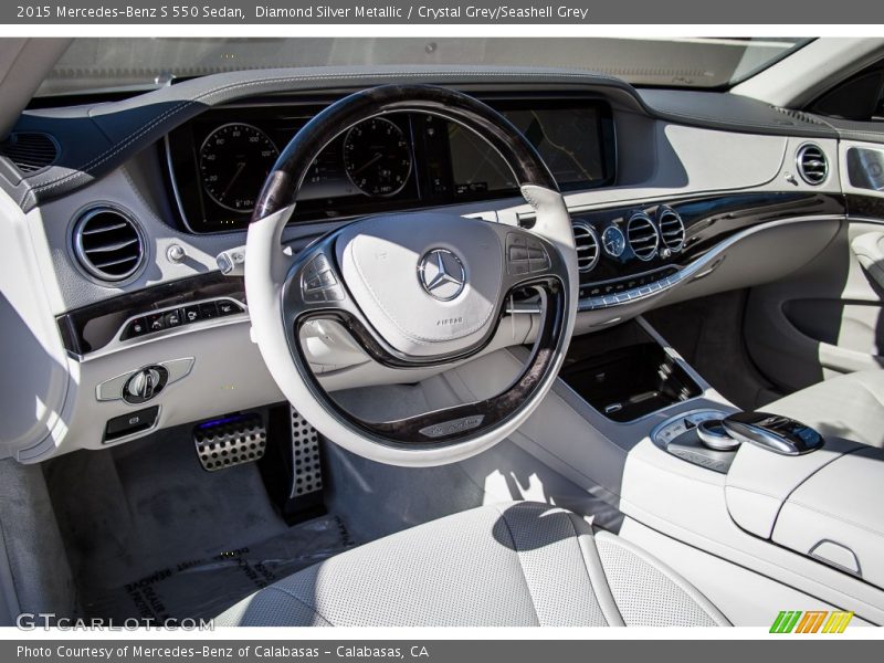 Diamond Silver Metallic / Crystal Grey/Seashell Grey 2015 Mercedes-Benz S 550 Sedan