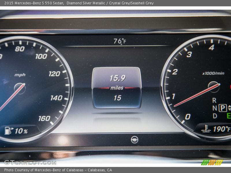 Diamond Silver Metallic / Crystal Grey/Seashell Grey 2015 Mercedes-Benz S 550 Sedan