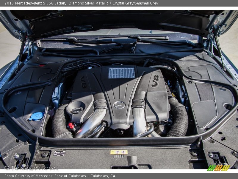 Diamond Silver Metallic / Crystal Grey/Seashell Grey 2015 Mercedes-Benz S 550 Sedan