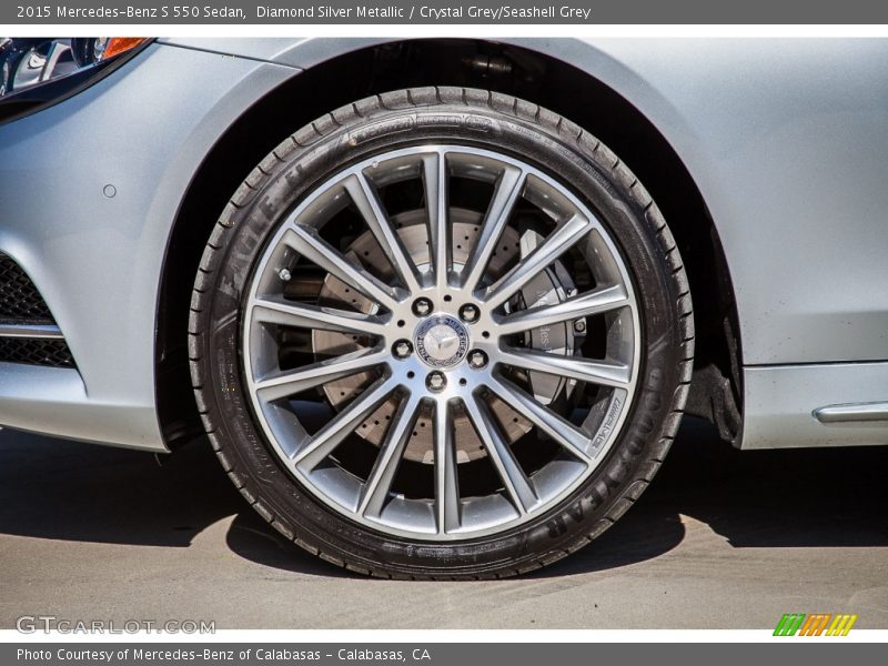 Diamond Silver Metallic / Crystal Grey/Seashell Grey 2015 Mercedes-Benz S 550 Sedan