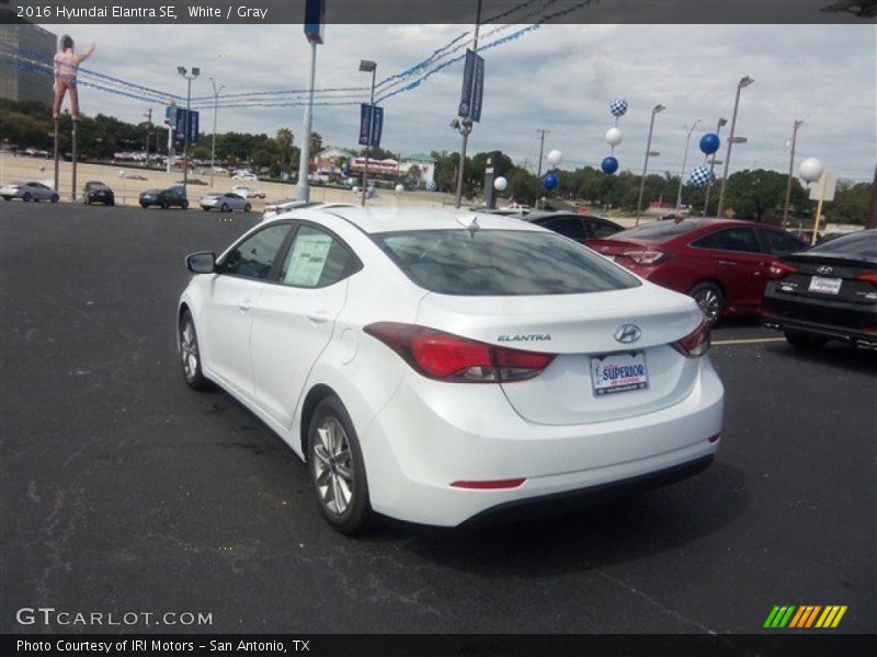White / Gray 2016 Hyundai Elantra SE