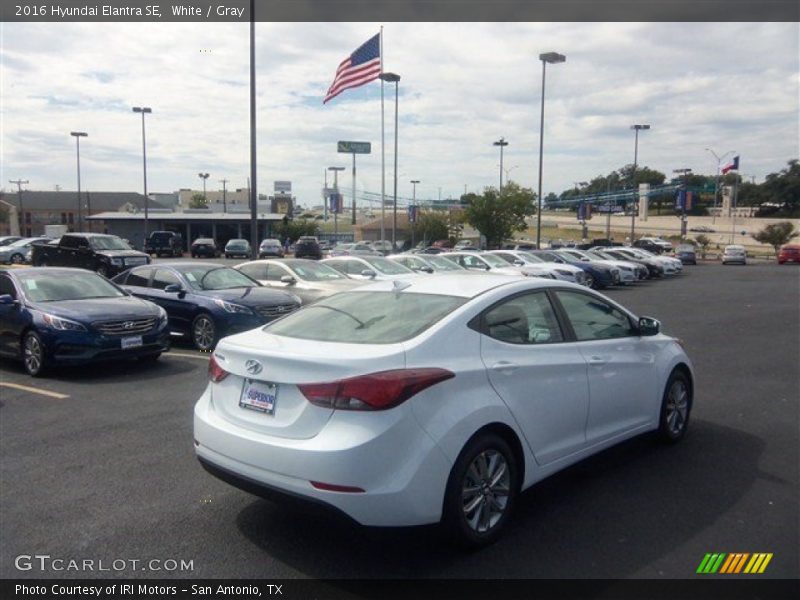 White / Gray 2016 Hyundai Elantra SE