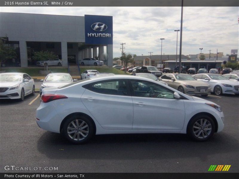 White / Gray 2016 Hyundai Elantra SE