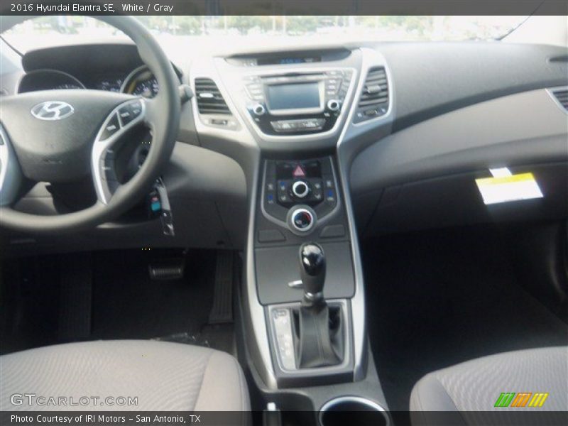 White / Gray 2016 Hyundai Elantra SE