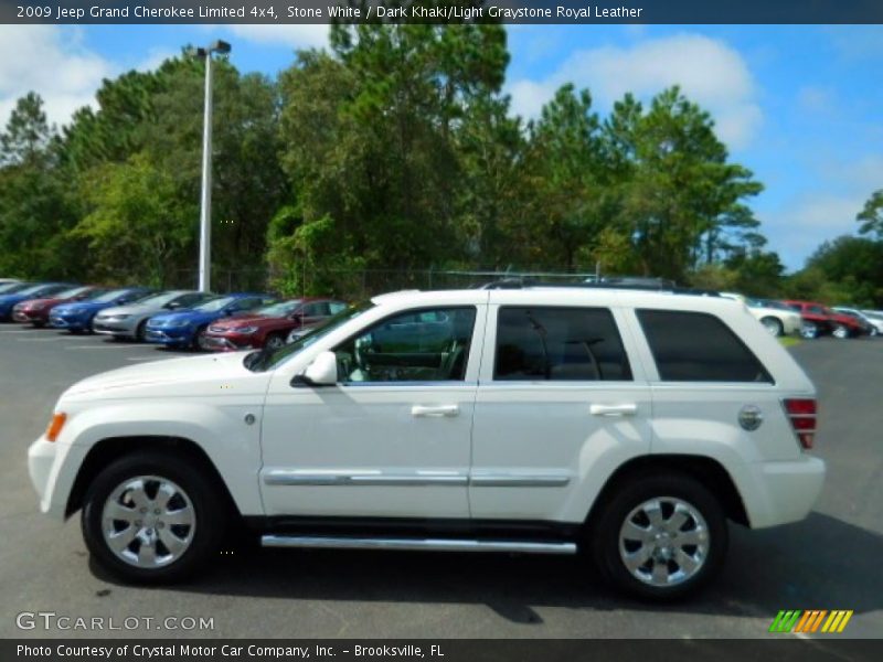 Stone White / Dark Khaki/Light Graystone Royal Leather 2009 Jeep Grand Cherokee Limited 4x4