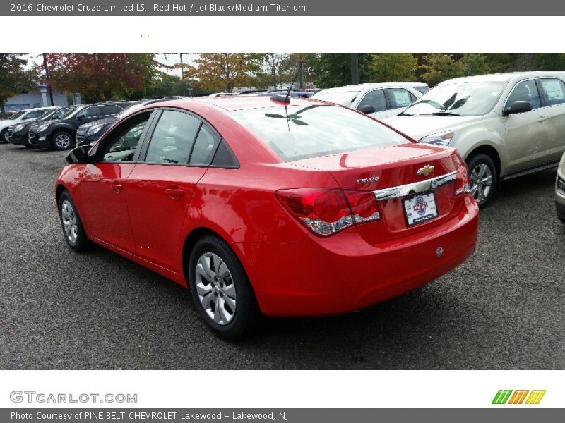 Red Hot / Jet Black/Medium Titanium 2016 Chevrolet Cruze Limited LS