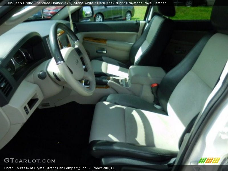 Stone White / Dark Khaki/Light Graystone Royal Leather 2009 Jeep Grand Cherokee Limited 4x4