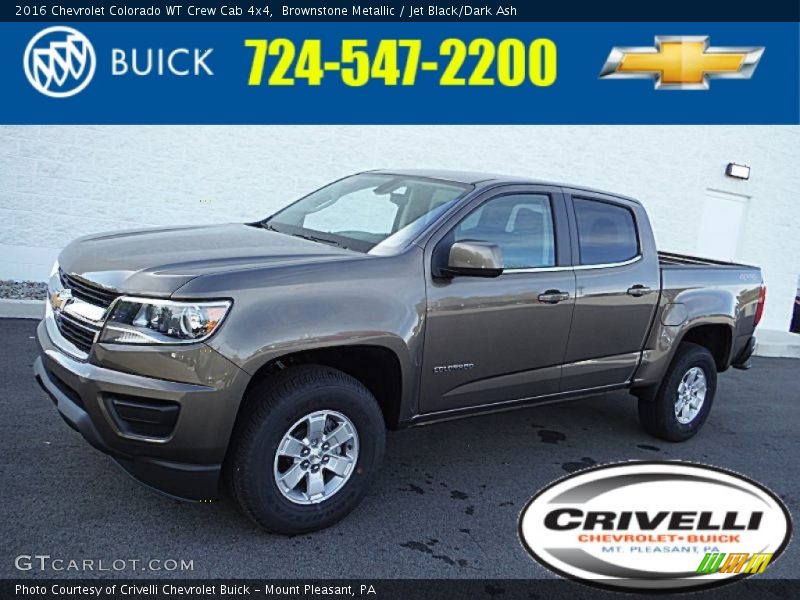 Brownstone Metallic / Jet Black/Dark Ash 2016 Chevrolet Colorado WT Crew Cab 4x4