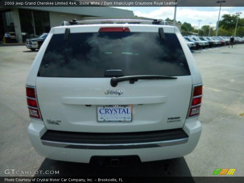 Stone White / Dark Khaki/Light Graystone Royal Leather 2009 Jeep Grand Cherokee Limited 4x4