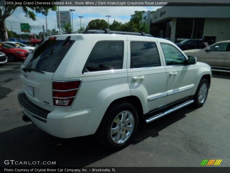 Stone White / Dark Khaki/Light Graystone Royal Leather 2009 Jeep Grand Cherokee Limited 4x4