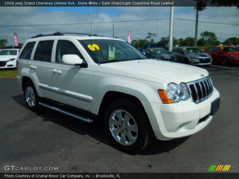 Stone White / Dark Khaki/Light Graystone Royal Leather 2009 Jeep Grand Cherokee Limited 4x4