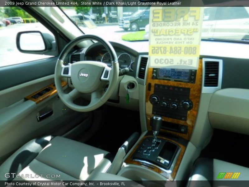 Stone White / Dark Khaki/Light Graystone Royal Leather 2009 Jeep Grand Cherokee Limited 4x4
