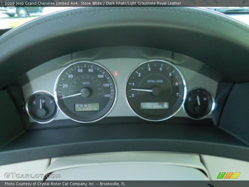 Stone White / Dark Khaki/Light Graystone Royal Leather 2009 Jeep Grand Cherokee Limited 4x4