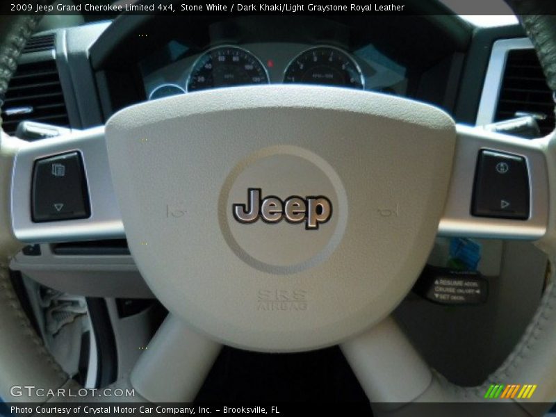 Stone White / Dark Khaki/Light Graystone Royal Leather 2009 Jeep Grand Cherokee Limited 4x4
