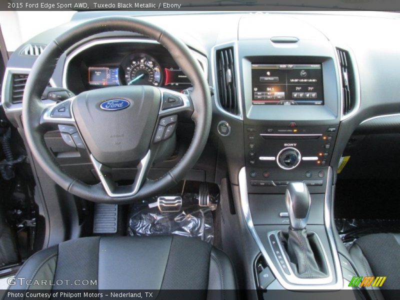 Tuxedo Black Metallic / Ebony 2015 Ford Edge Sport AWD