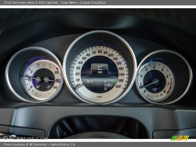  2016 E 400 Cabriolet 400 Cabriolet Gauges