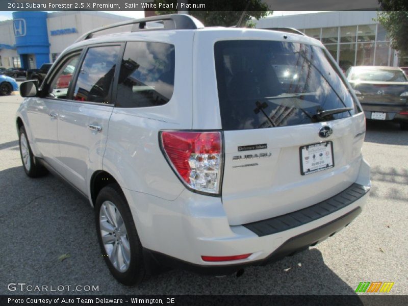 Satin White Pearl / Platinum 2011 Subaru Forester 2.5 X Premium