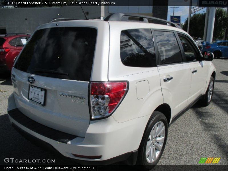 Satin White Pearl / Platinum 2011 Subaru Forester 2.5 X Premium